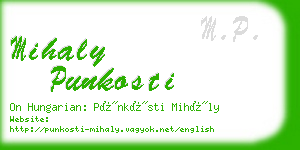 mihaly punkosti business card